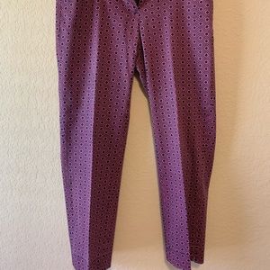 Laundry Maroon geometric Capri pants